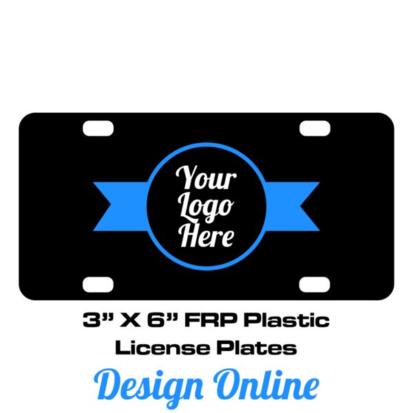 Personalized 3 X 6 Heavy Duty Plastic License Plate Thumbnail