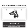 2" X 4" Aluminum License Plate  Thumbnail