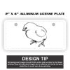 2" X 4" Aluminum License Plate  Thumbnail
