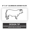 2" X 4" Aluminum License Plate  Thumbnail