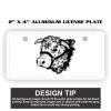 2" X 4" Aluminum License Plate  Thumbnail