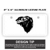 2" X 4" Aluminum License Plate  Thumbnail