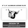 2" X 4" Aluminum License Plate  Thumbnail