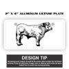2" X 4" Aluminum License Plate  Thumbnail