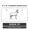 2" X 4" Aluminum License Plate  Thumbnail