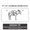 2" X 4" Aluminum License Plate  Thumbnail