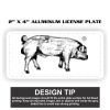 2" X 4" Aluminum License Plate  Thumbnail