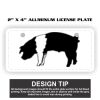 2" X 4" Aluminum License Plate  Thumbnail