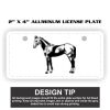 2" X 4" Aluminum License Plate  Thumbnail