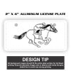 2" X 4" Aluminum License Plate  Thumbnail