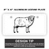 2" X 4" Aluminum License Plate  Thumbnail