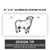 2" X 4" Aluminum License Plate  Thumbnail