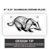 2" X 4" Aluminum License Plate  Thumbnail
