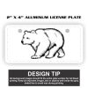 2" X 4" Aluminum License Plate  Thumbnail