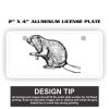 2" X 4" Aluminum License Plate  Thumbnail