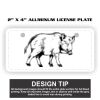 2" X 4" Aluminum License Plate  Thumbnail