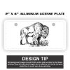 2" X 4" Aluminum License Plate  Thumbnail