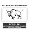 2" X 4" Aluminum License Plate  Thumbnail