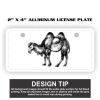 2" X 4" Aluminum License Plate  Thumbnail