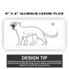 2" X 4" Aluminum License Plate  Thumbnail