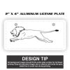 2" X 4" Aluminum License Plate  Thumbnail