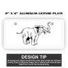 2" X 4" Aluminum License Plate  Thumbnail
