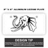 2" X 4" Aluminum License Plate  Thumbnail