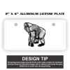 2" X 4" Aluminum License Plate  Thumbnail