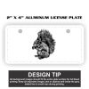 2" X 4" Aluminum License Plate  Thumbnail