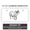 2" X 4" Aluminum License Plate  Thumbnail