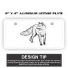 2" X 4" Aluminum License Plate  Thumbnail