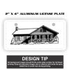 2" X 4" Aluminum License Plate  Thumbnail
