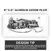 2" X 4" Aluminum License Plate  Thumbnail