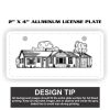 2" X 4" Aluminum License Plate  Thumbnail