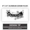 2" X 4" Aluminum License Plate  Thumbnail