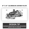 2" X 4" Aluminum License Plate  Thumbnail