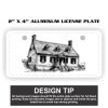 2" X 4" Aluminum License Plate  Thumbnail