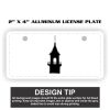 2" X 4" Aluminum License Plate  Thumbnail