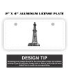 2" X 4" Aluminum License Plate  Thumbnail