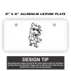 2" X 4" Aluminum License Plate  Thumbnail