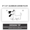 2" X 4" Aluminum License Plate  Thumbnail