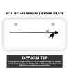 2" X 4" Aluminum License Plate  Thumbnail