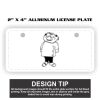 2" X 4" Aluminum License Plate  Thumbnail