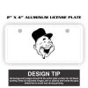 2" X 4" Aluminum License Plate  Thumbnail