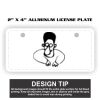 2" X 4" Aluminum License Plate  Thumbnail