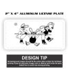 2" X 4" Aluminum License Plate  Thumbnail