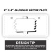 2" X 4" Aluminum License Plate  Thumbnail