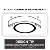 2" X 4" Aluminum License Plate  Thumbnail