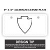 2" X 4" Aluminum License Plate  Thumbnail