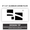 2" X 4" Aluminum License Plate  Thumbnail